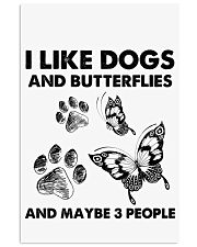 Butterfly and dog three people insects bugs lover Vertical Poster tile