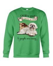 Shih tzu Coffee is good Gift for you Crewneck Sweatshirt tile
