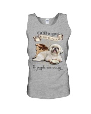Shih tzu Coffee is good Gift for you Unisex Tank tile