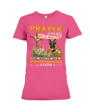 Messing with my German Shepherds Gift for you Premium Fit Ladies Tee tile