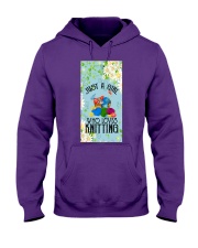 Knitting A girl who loves Gift for you Hooded Sweatshirt tile