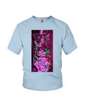Hummingbird Pink diamond rose Gift for you Youth T-Shirt tile