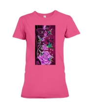 Hummingbird Pink diamond rose Gift for you Premium Fit Ladies Tee tile