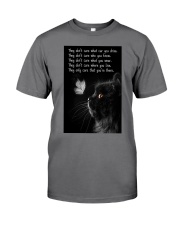 Cat they only care cat lover cat mom Premium Fit Mens Tee tile