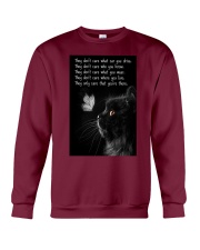 Cat they only care cat lover cat mom Crewneck Sweatshirt tile