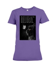 Cat they only care cat lover cat mom Premium Fit Ladies Tee tile