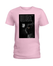 Cat they only care cat lover cat mom Ladies T-Shirt tile