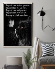 Cat they only care cat lover cat mom 11x17 Poster lifestyle-poster-1