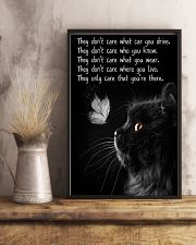 Cat they only care cat lover cat mom 11x17 Poster lifestyle-poster-3
