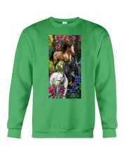 Horse roses horse lovers Crewneck Sweatshirt tile