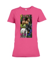 Horse roses horse lovers Premium Fit Ladies Tee tile