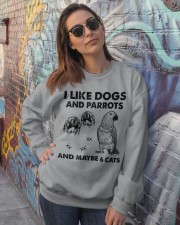 Parrots and dogs cats jl Crewneck Sweatshirt lifestyle-unisex-sweatshirt-front-3