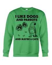 Parrots and dogs cats jl Crewneck Sweatshirt tile