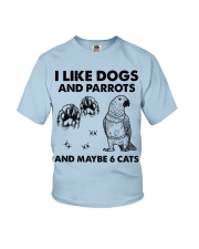 Parrots and dogs cats jl Youth T-Shirt tile