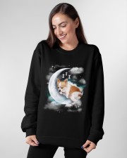 Cute Corgi Sleeping On The Moon - For Dog Lovers Crewneck Sweatshirt apparel-crewneck-sweatshirt-lifestyle-front-13