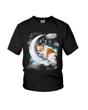 Cute Corgi Sleeping On The Moon - For Dog Lovers Youth T-Shirt tile