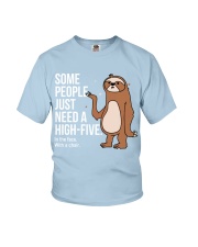 Sloth high-five sloth lover Youth T-Shirt tile