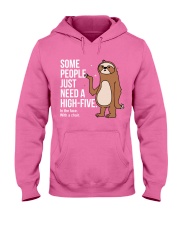 Sloth high-five sloth lover Hooded Sweatshirt tile