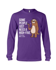 Sloth high-five sloth lover Long Sleeve Tee tile