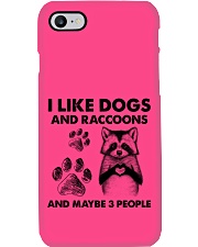 Raccoon and dog three people raccoon lover dogmom Phone Case tile
