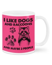 Raccoon and dog three people raccoon lover dogmom Mugs tile