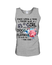 Flamingo and dog it was me flamingo lovers Unisex Tank tile