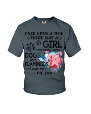 Flamingo and dog it was me flamingo lovers Youth T-Shirt tile