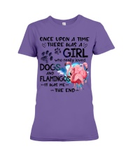 Flamingo and dog it was me flamingo lovers Premium Fit Ladies Tee tile