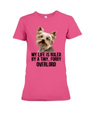 Yorkshire terrier my life is ruled yorkie lovers Premium Fit Ladies Tee tile