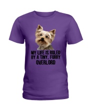 Yorkshire terrier my life is ruled yorkie lovers Ladies T-Shirt tile