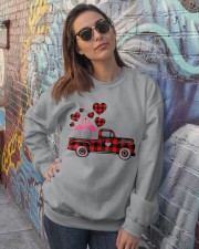 Flamingo love car bird lover Crewneck Sweatshirt lifestyle-unisex-sweatshirt-front-3