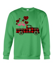 Flamingo love car bird lover Crewneck Sweatshirt tile