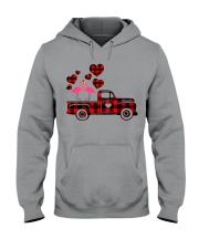 Flamingo love car bird lover Hooded Sweatshirt tile