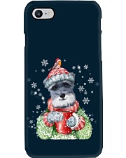 Schnauzer warm winter christmas dog lover Phone Case tile