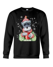 Schnauzer warm winter christmas dog lover Crewneck Sweatshirt front