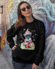 Schnauzer warm winter christmas dog lover Crewneck Sweatshirt lifestyle-unisex-sweatshirt-front-3