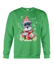 Schnauzer warm winter christmas dog lover Crewneck Sweatshirt tile