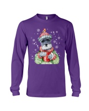 Schnauzer warm winter christmas dog lover Long Sleeve Tee tile