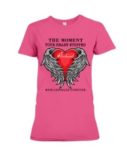 Husband the moment your heart stopped family gift Premium Fit Ladies Tee tile