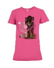 Wolf never push a loyal person gift for you Premium Fit Ladies Tee tile