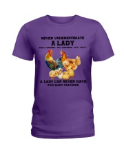 Chicken never have too many chicken lovers Ladies T-Shirt tile