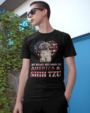 Shih tzu my heart belongs to shih tzu lovers Classic T-Shirt apparel-classic-tshirt-lifestyle-17