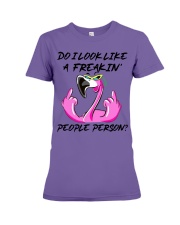 Flamingo freakin people person flamingo lover Premium Fit Ladies Tee tile