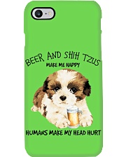 Shih Tzu And Beer make me happy Gift for you Phone Case tile