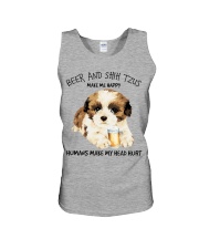 Shih Tzu And Beer make me happy Gift for you Unisex Tank tile