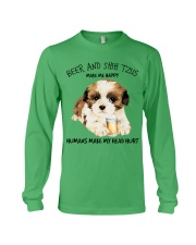 Shih Tzu And Beer make me happy Gift for you Long Sleeve Tee tile