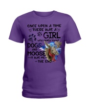 Moose and dog it was me moose lovers Ladies T-Shirt tile