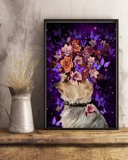 Yorkshire terrier full of butterfly and flowers 11x17 Poster lifestyle-poster-3