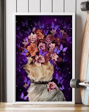 Yorkshire terrier full of butterfly and flowers 11x17 Poster lifestyle-poster-4