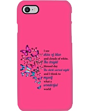 Butterfly what a wonderful world insect bug lover Phone Case tile